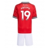 Camisa de Futebol Manchester United Bryan Mbeumo #19 Equipamento Principal Infantil 2025-26 Manga Curta (+ Calças curtas)